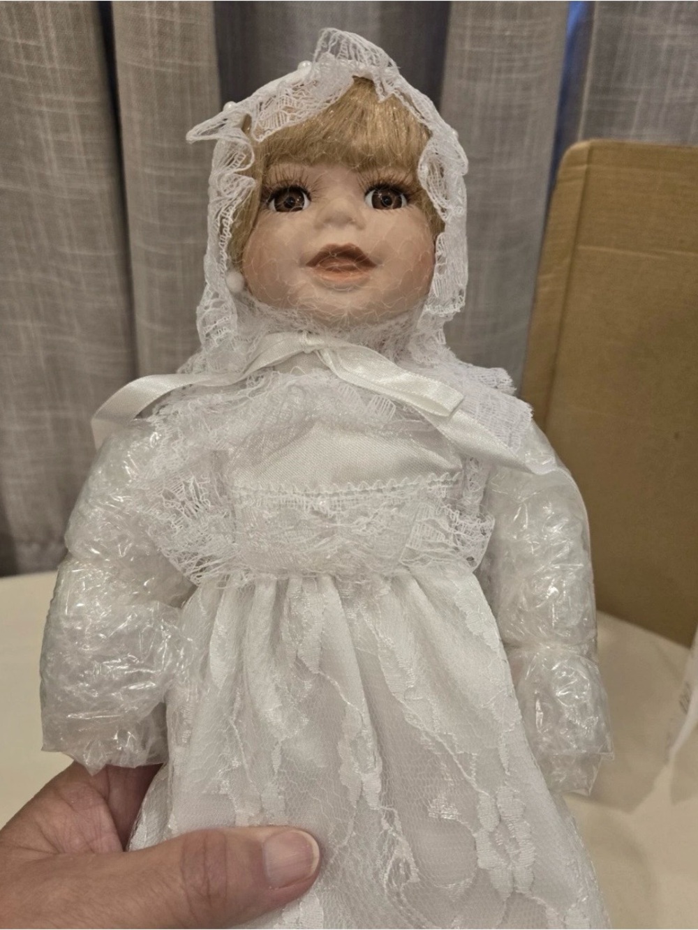 1990's Christmas Christening Doll Heritage Signature Collection Porcelain New